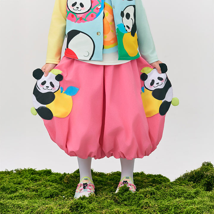 Panda & Fruit Parachute Skirt 盼达果园半裙
