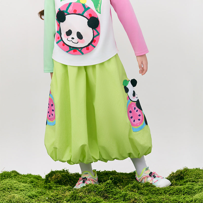 Panda & Fruit Parachute Skirt 盼达果园半裙