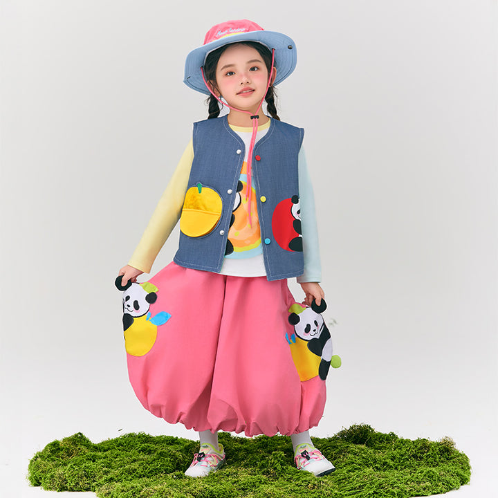 Panda & Fruit Parachute Skirt 盼达果园半裙