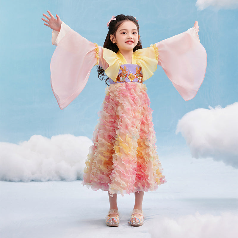 Spring Peony Bunny Han Dress 花团锦兔汉服裙
