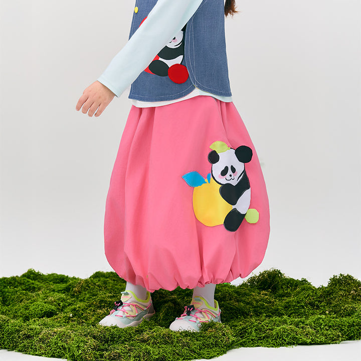 Panda & Fruit Parachute Skirt 盼达果园半裙