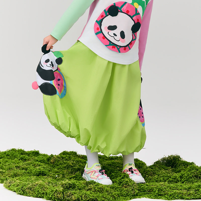 Panda & Fruit Parachute Skirt 盼达果园半裙