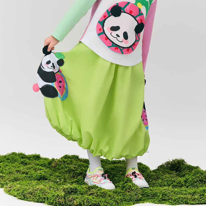 Panda & Fruit Parachute Skirt 盼达果园半裙