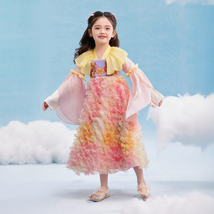 Spring Peony Bunny Han Dress 花团锦兔汉服裙