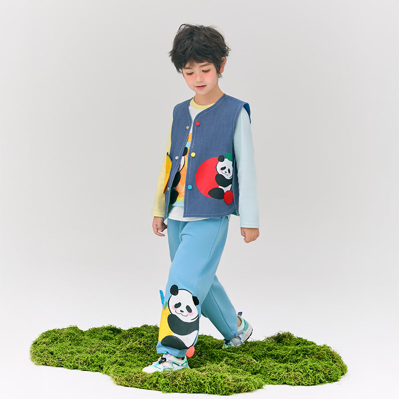Panda & Fruit Denim Vest 盼达果园马甲