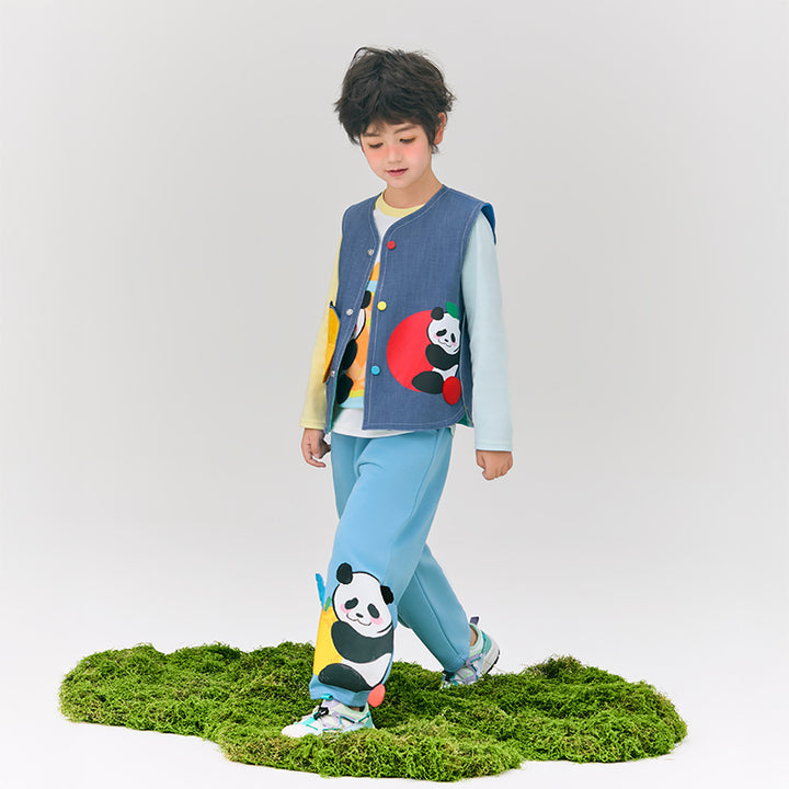 Panda & Fruit Denim Vest 盼达果园马甲