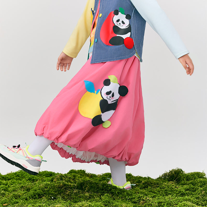 Panda & Fruit Parachute Skirt 盼达果园半裙