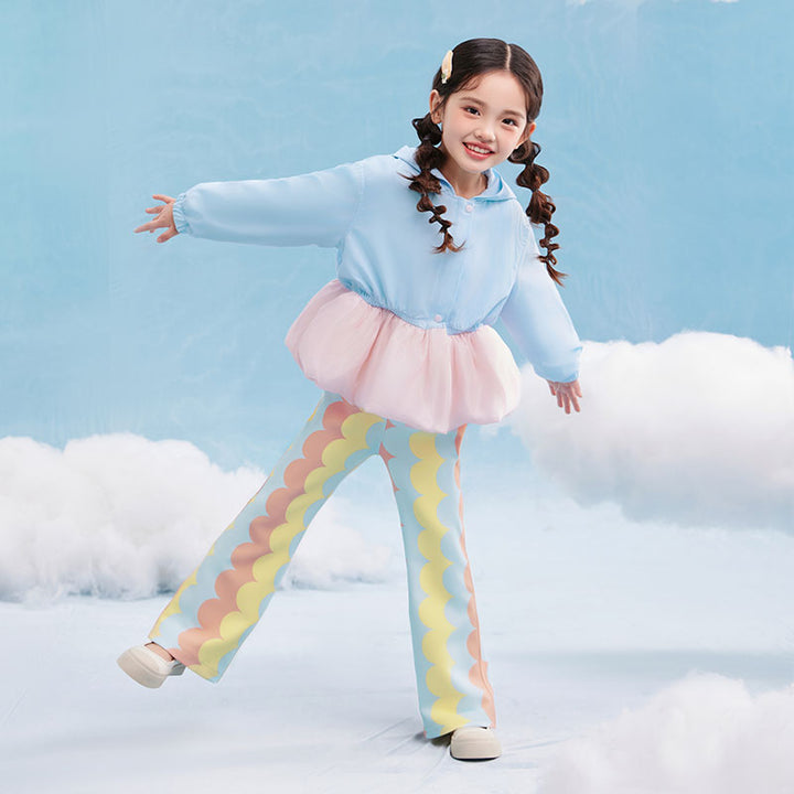 Scallop Color Block Flare Pant 幻彩糖羽长裤
