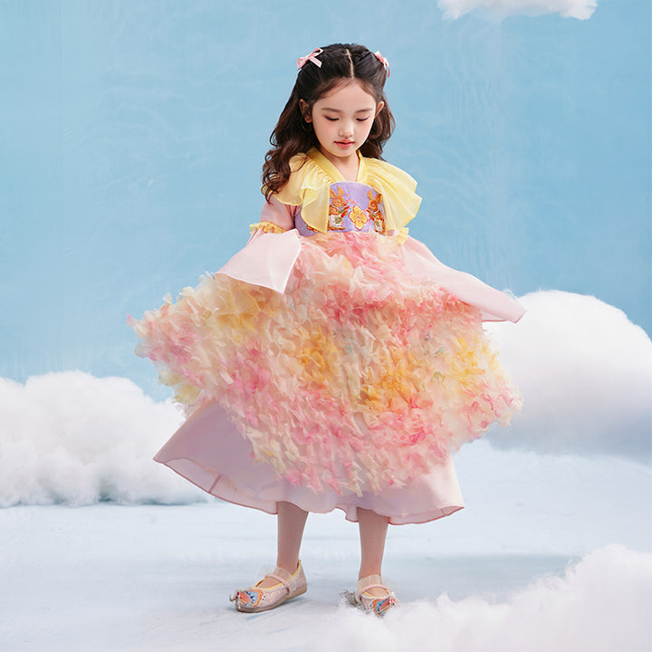Spring Peony Bunny Han Dress 花团锦兔汉服裙