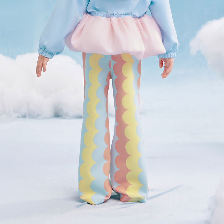 Scallop Color Block Flare Pant 幻彩糖羽长裤