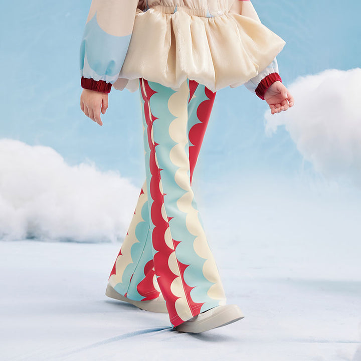 Scallop Color Block Flare Pant 幻彩糖羽长裤
