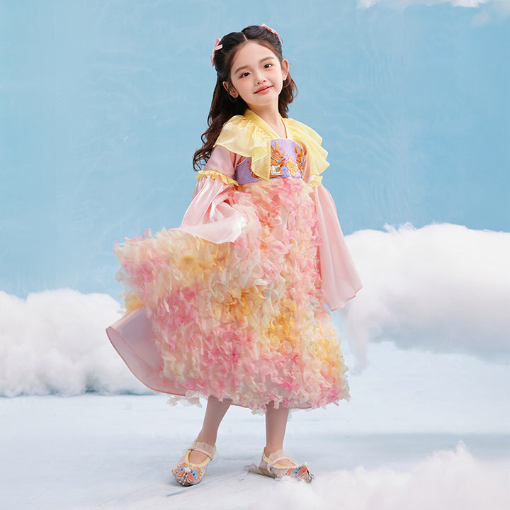 Spring Peony Bunny Han Dress 花团锦兔汉服裙