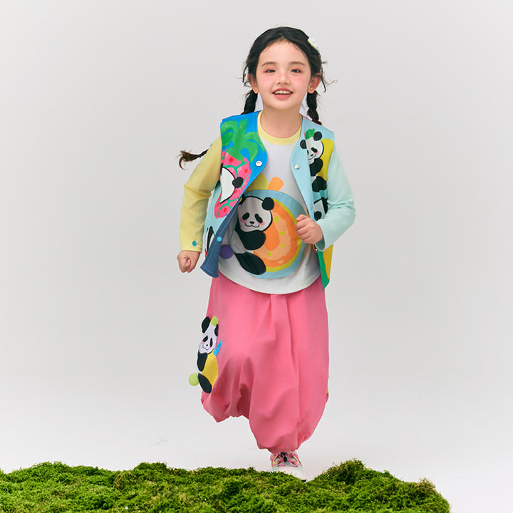 Panda & Fruit Parachute Skirt 盼达果园半裙