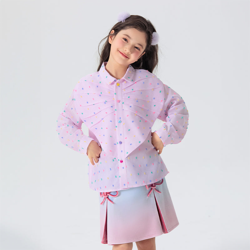 Mini Rainbow Dot Blouse 优格跳跳糖衬衫