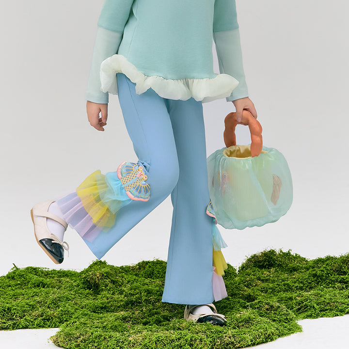 Glimmer Goldfish Flare pant  浮光跃金长裤