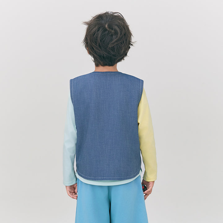 Panda & Fruit Denim Vest 盼达果园马甲