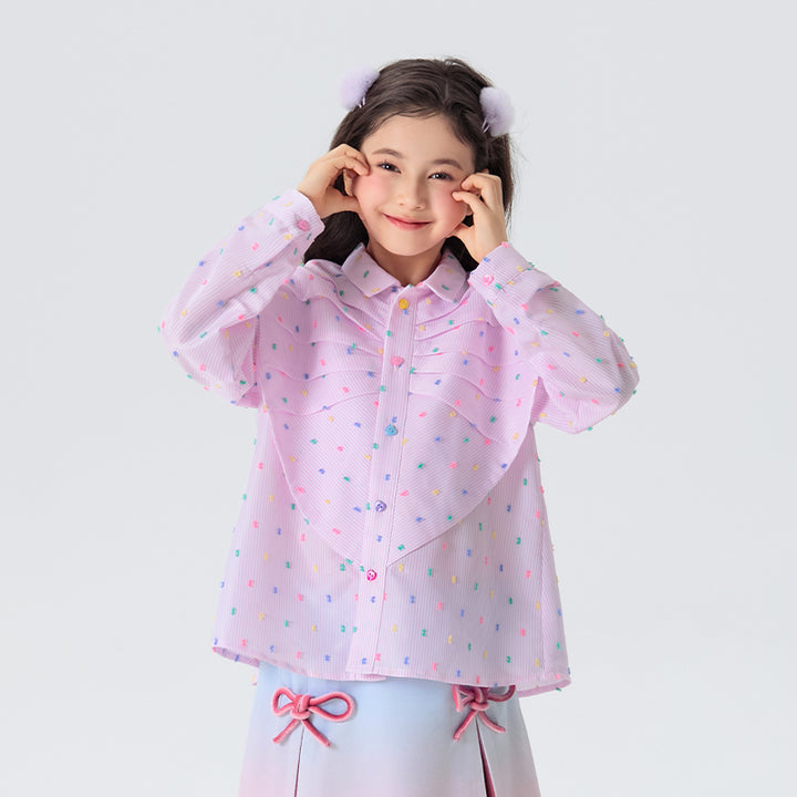 Mini Rainbow Dot Blouse 优格跳跳糖衬衫
