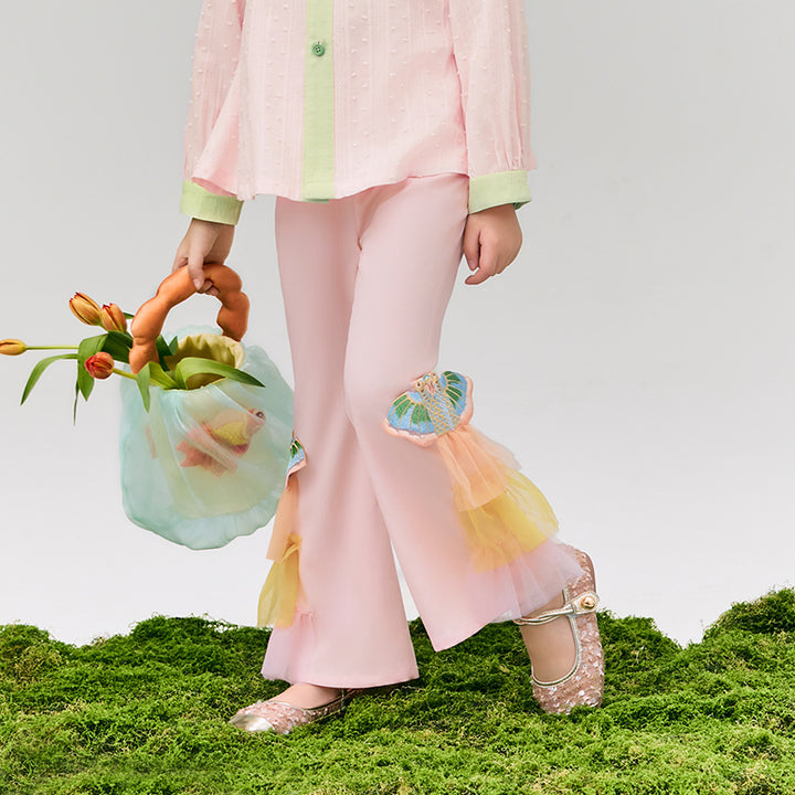 Glimmer Goldfish Flare pant  浮光跃金长裤