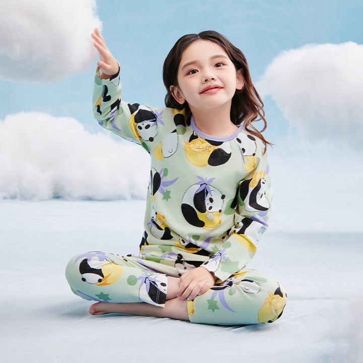 Rolling Panda Pajama Lounge Set 抱富家居服套装