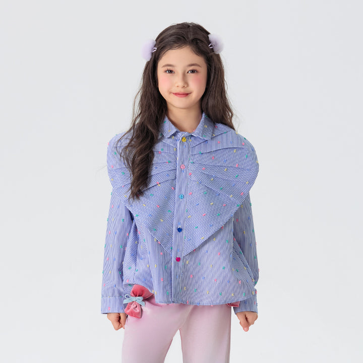 Mini Rainbow Dot Blouse 优格跳跳糖衬衫