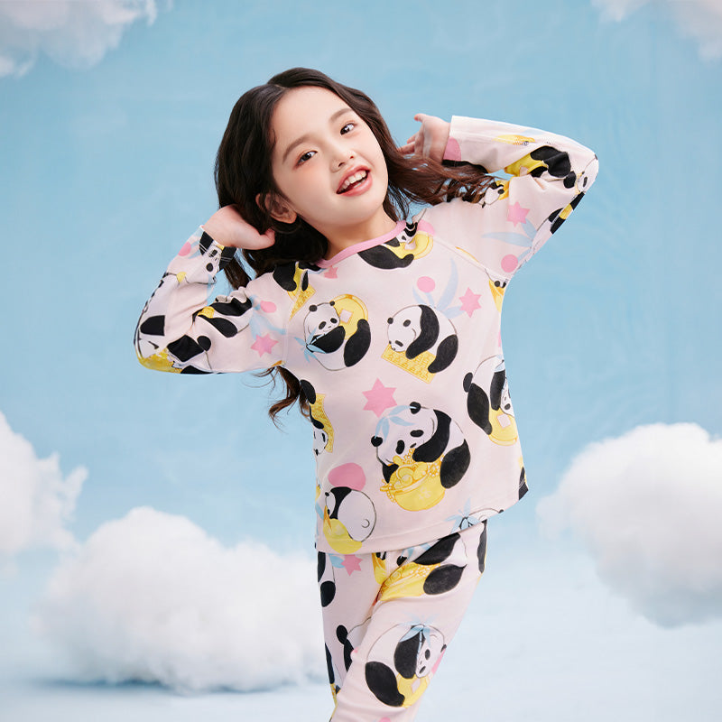 Rolling Panda Pajama Lounge Set 抱富家居服套装