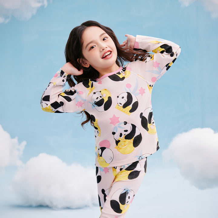 Rolling Panda Pajama Lounge Set 抱富家居服套装