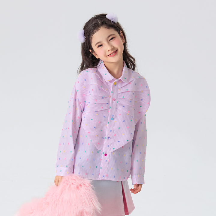 Mini Rainbow Dot Blouse 优格跳跳糖衬衫