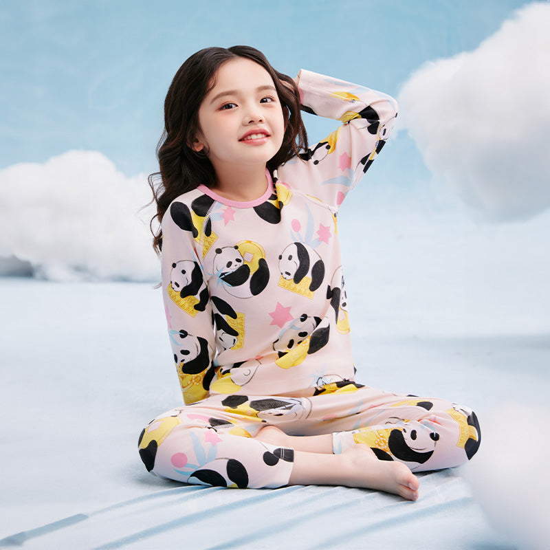 Rolling Panda Pajama Lounge Set 抱富家居服套装