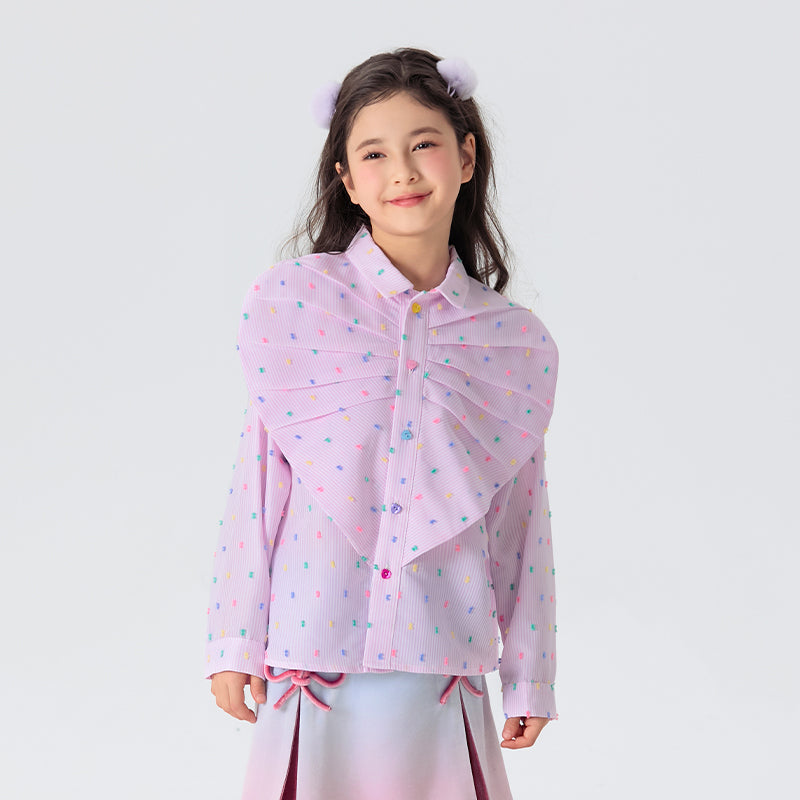 Mini Rainbow Dot Blouse 优格跳跳糖衬衫
