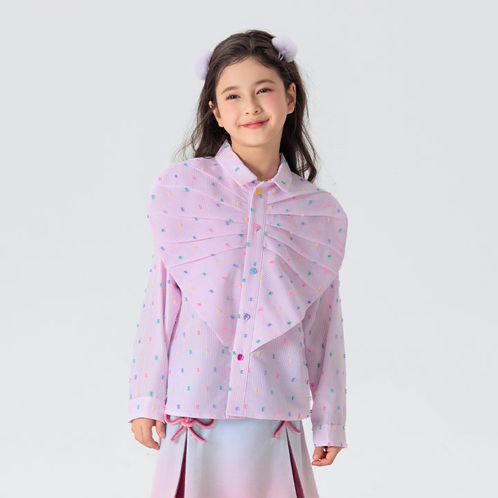 Mini Rainbow Dot Blouse 优格跳跳糖衬衫