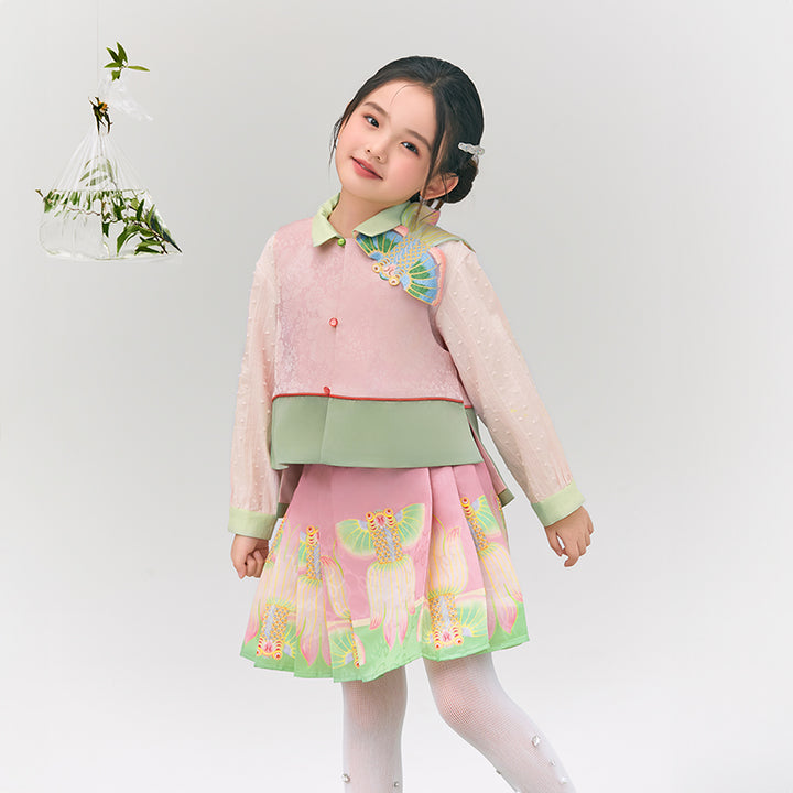 Glimmer Goldfish Pleaded Skirt 浮光跃金半裙