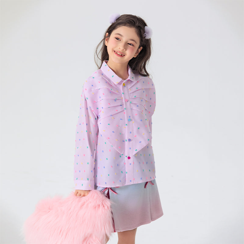 Mini Rainbow Dot Blouse 优格跳跳糖衬衫