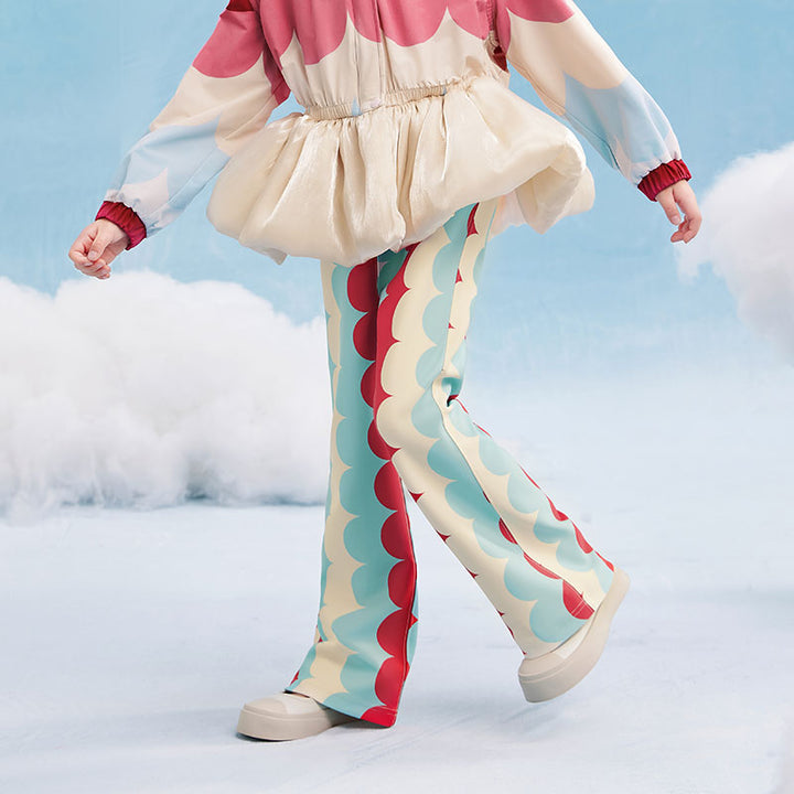 Scallop Color Block Flare Pant 幻彩糖羽长裤
