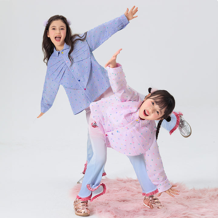 Mini Rainbow Dot Blouse 优格跳跳糖衬衫