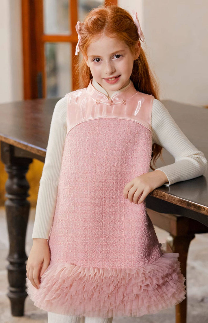 Pankou drop waist ruffle dress