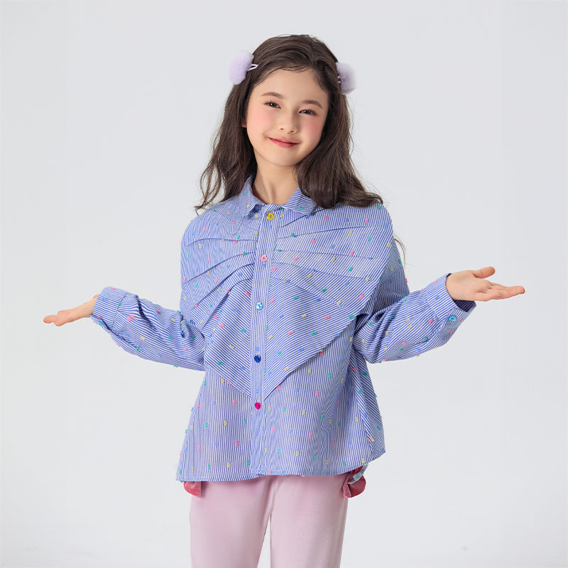 Mini Rainbow Dot Blouse 优格跳跳糖衬衫