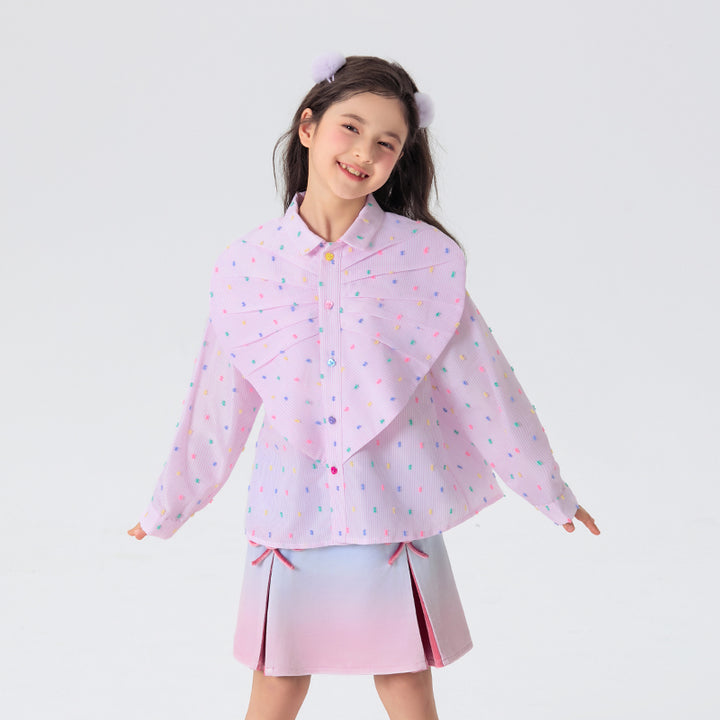 Mini Rainbow Dot Blouse 优格跳跳糖衬衫
