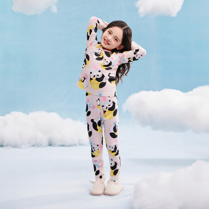 Rolling Panda Pajama Lounge Set 抱富家居服套装