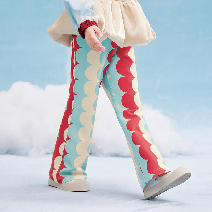 Scallop Color Block Flare Pant 幻彩糖羽长裤