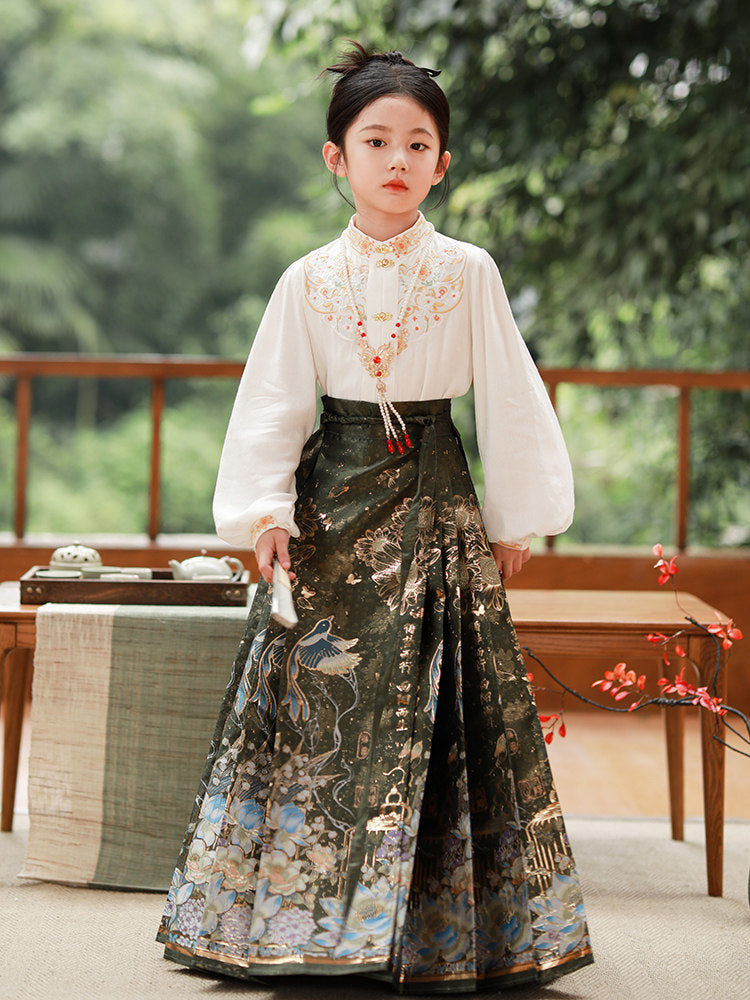 MaMianQuan Chinese pleaded skirt