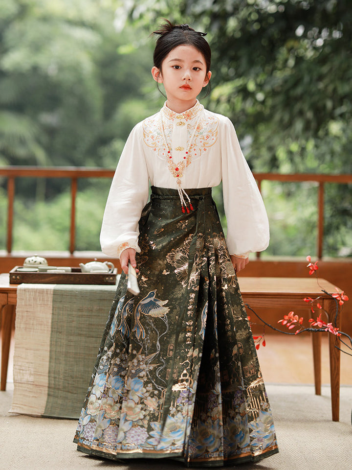 MaMianQuan Chinese pleaded skirt