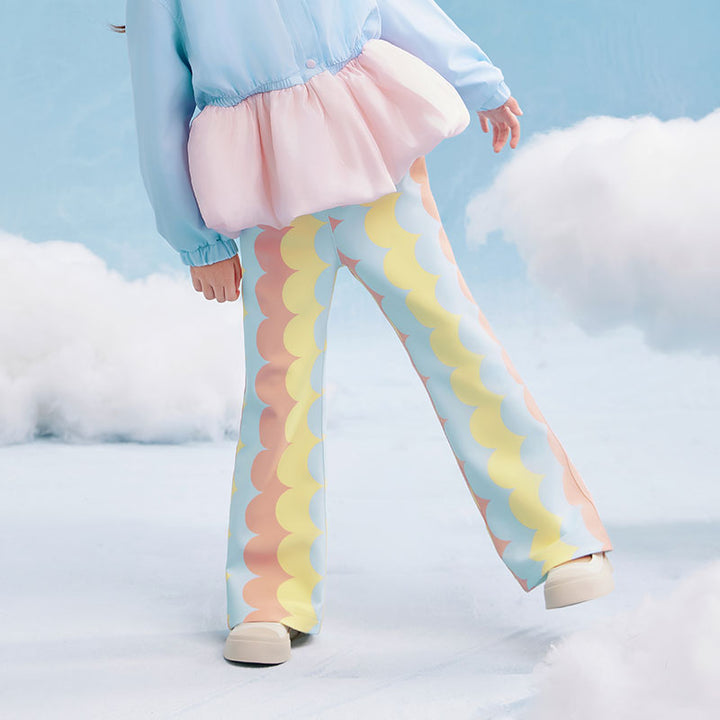 Scallop Color Block Flare Pant 幻彩糖羽长裤