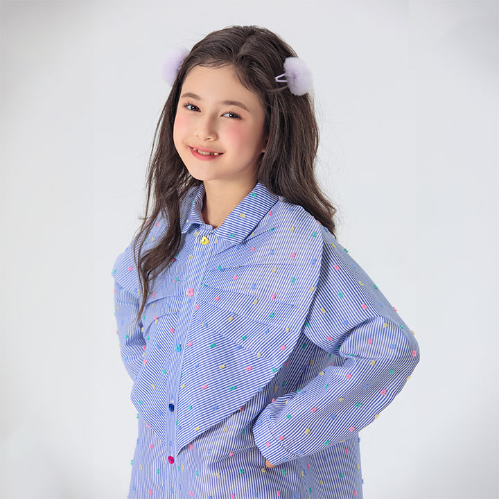 Mini Rainbow Dot Blouse 优格跳跳糖衬衫