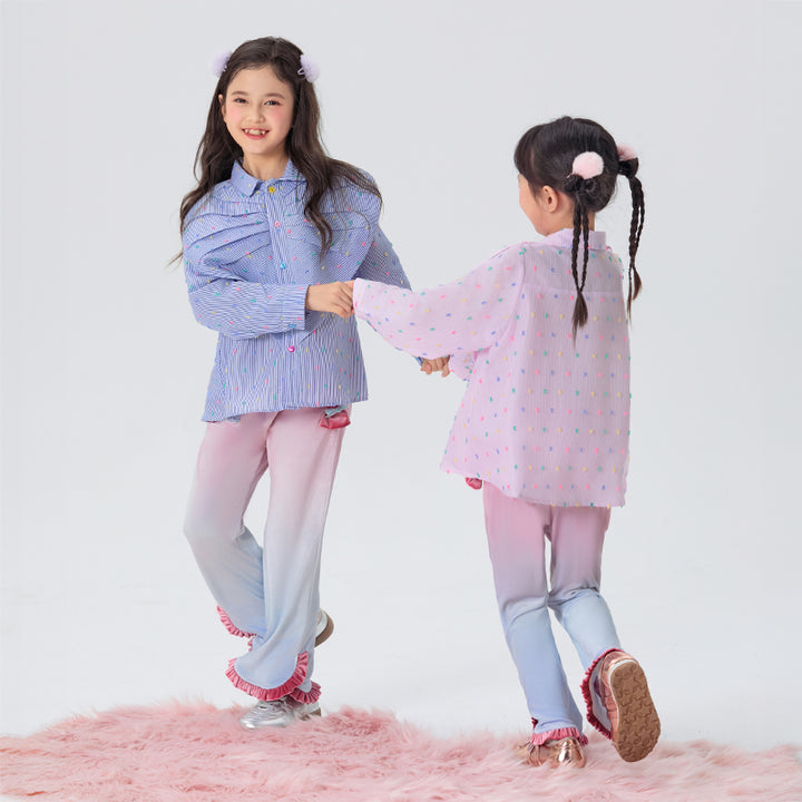 Mini Rainbow Dot Blouse 优格跳跳糖衬衫