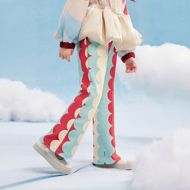 Scallop Color Block Flare Pant 幻彩糖羽长裤