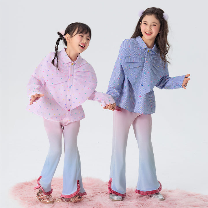 Mini Rainbow Dot Blouse 优格跳跳糖衬衫