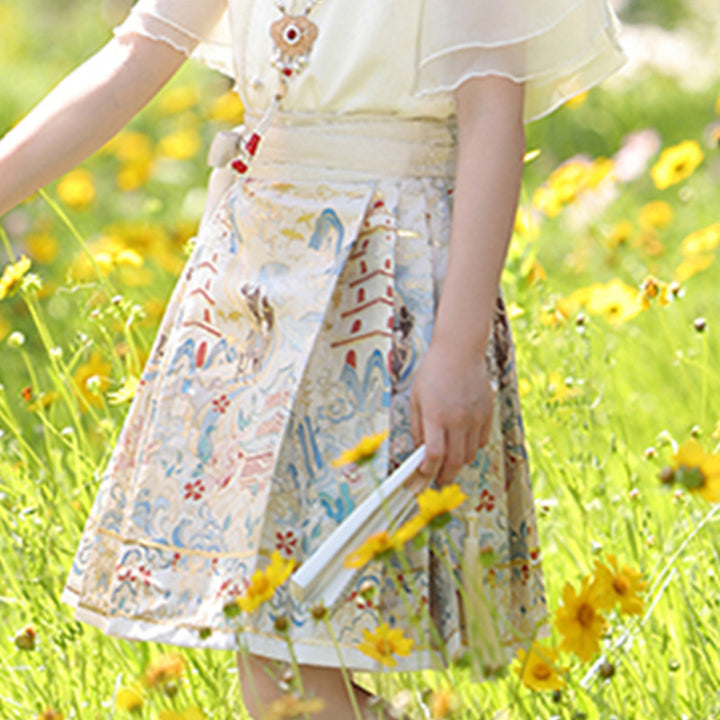 MaMianQuan Chinese pleaded skirt - Mother & Daughter Set