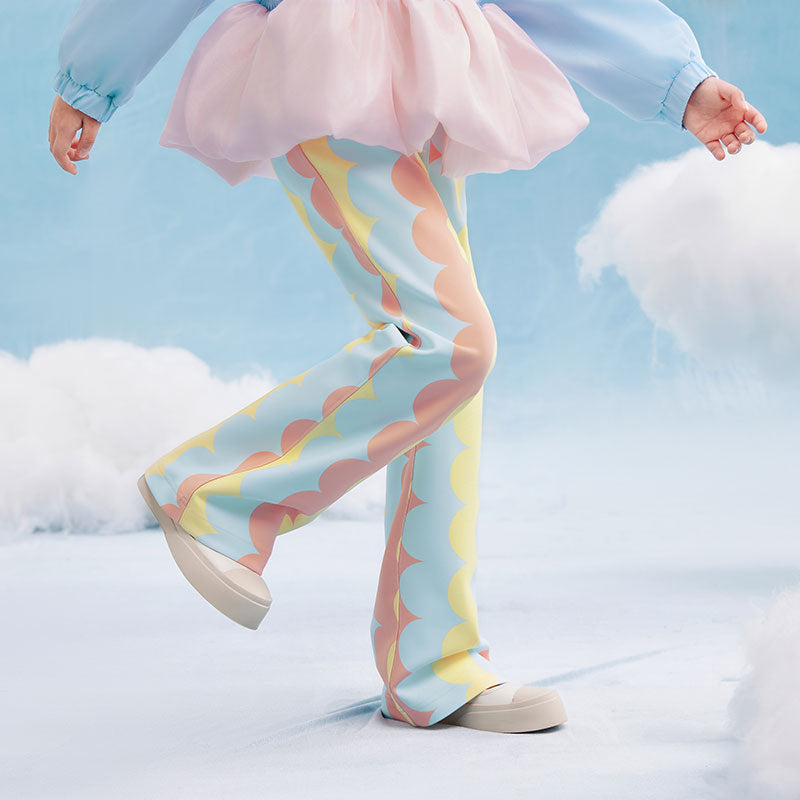 Scallop Color Block Flare Pant 幻彩糖羽长裤