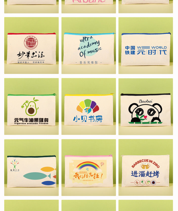 Custom Linen Zipper pouch