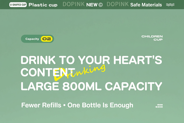800ML capacity graphic translated into English